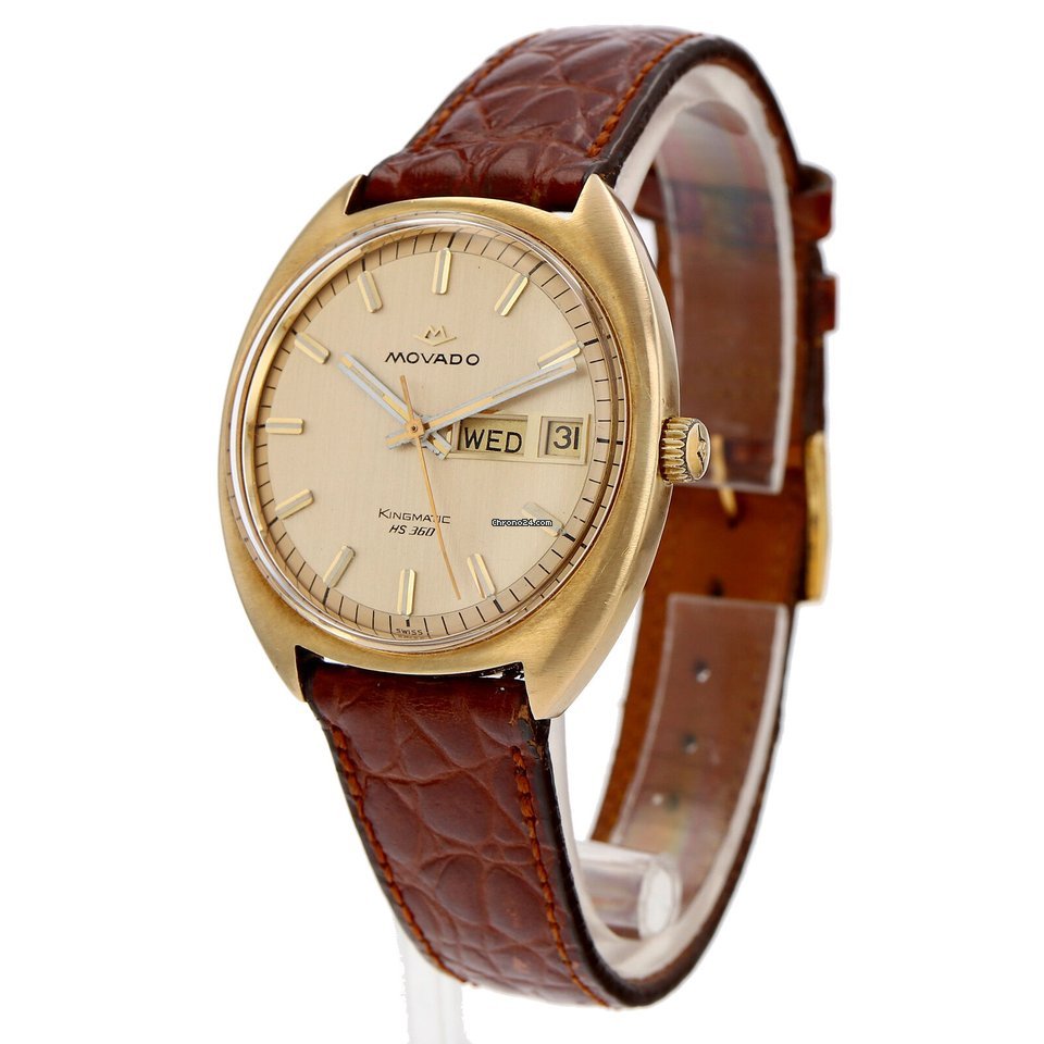 IMG_9081 Movado Kingmatic Mens watch Unisex Automatic Yellow gold NUMBER VINTAGE Replica 5