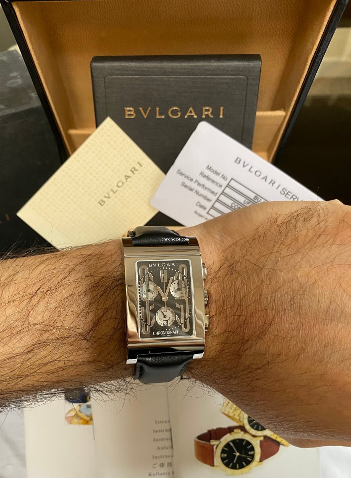 IMG_9081 Bulgari Rettangolo Mens watch Unisex Quartz Steel RTC49BRSVD Replica 5