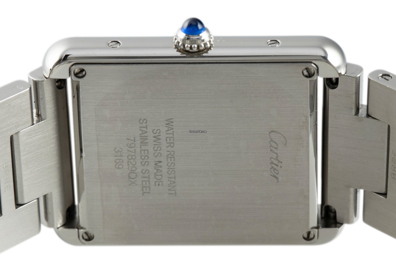 IMG_9081 Cartier Tank Solo Mens watch Unisex Quartz Steel 3169 Replica 5