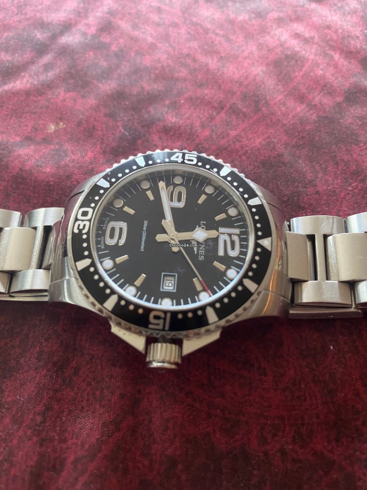 IMG_9081 Longines HydroConquest Mens watch Unisex Quartz Steel L3.640.4.56.6 Replica 5