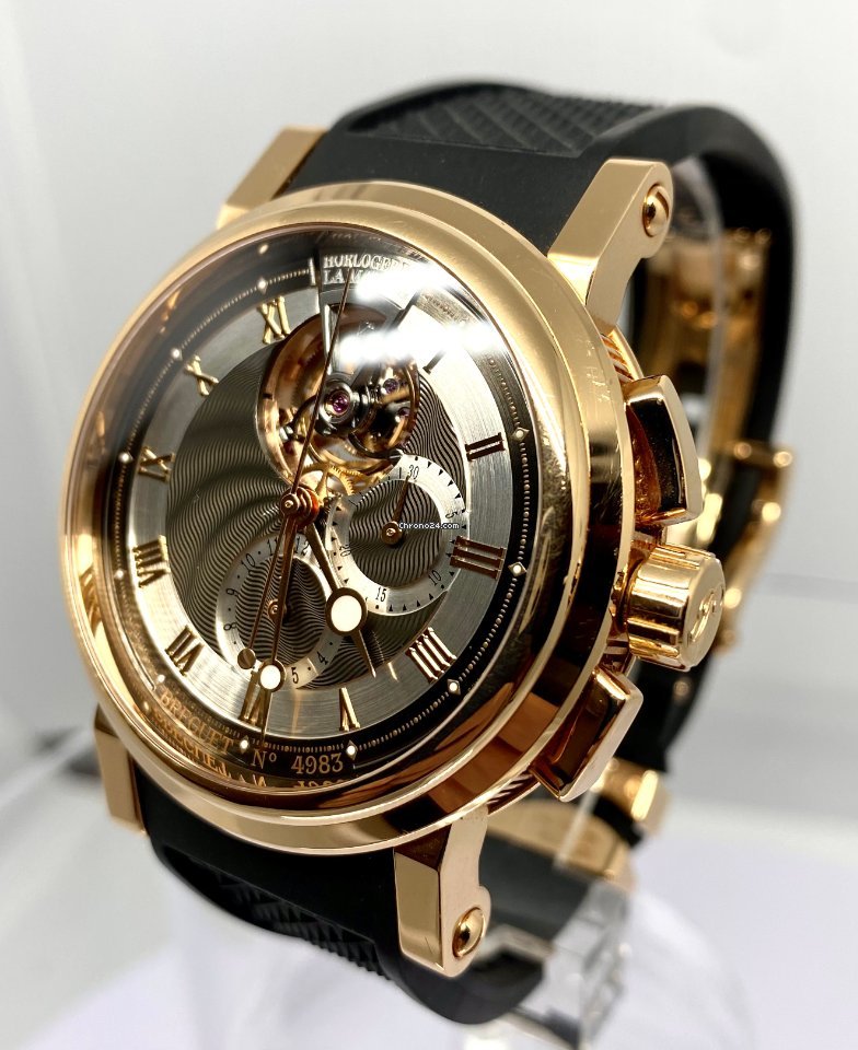 IMG_9081 Breguet Marine Mens watch Unisex Manual winding Rose gold 5837BR 92 5ZU Replica 5