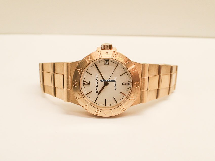IMG_9081 Bulgari Diagono Womens watch Automatic Yellow gold LCV 29 G Replica 5