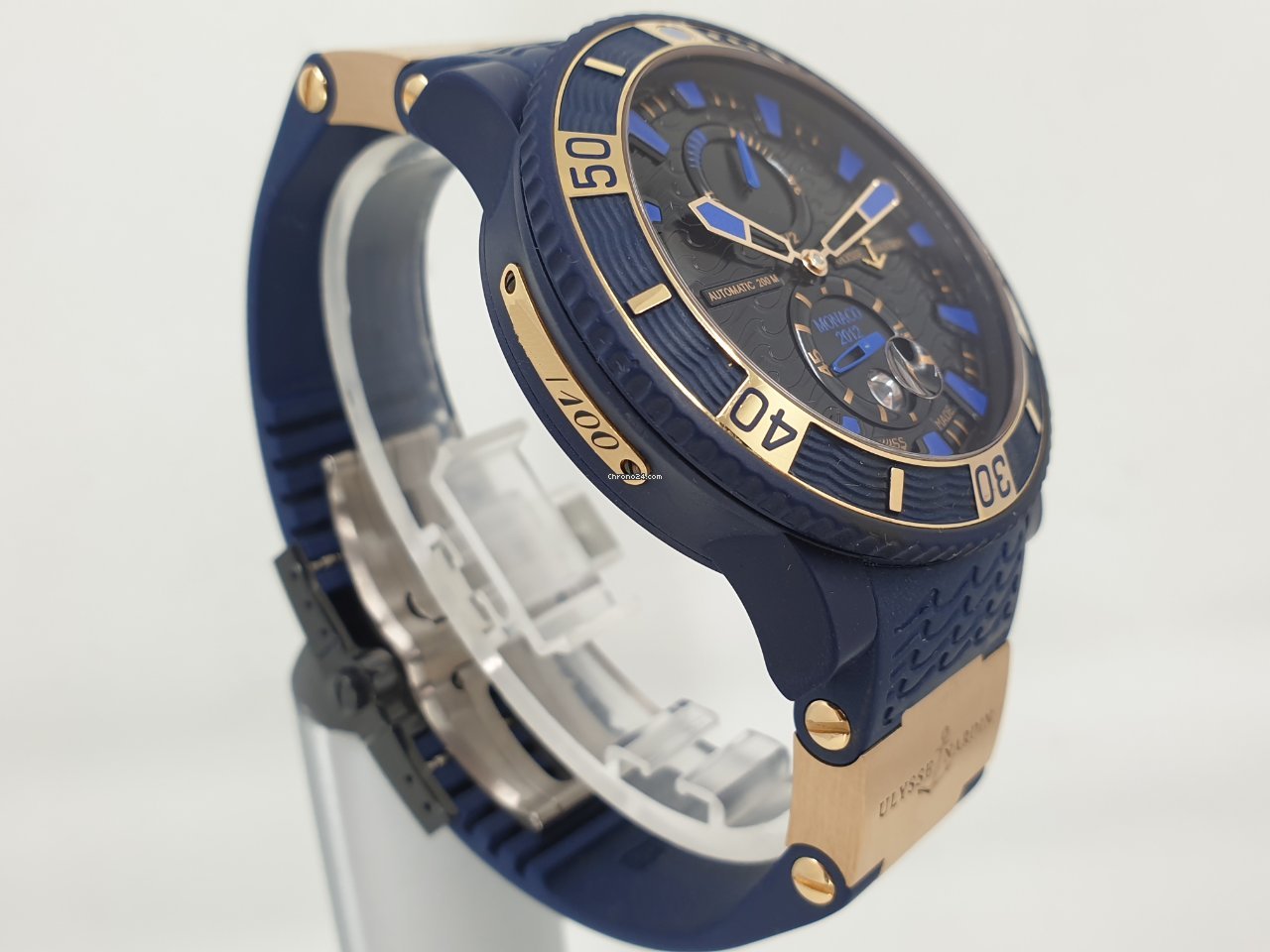 IMG_9081 Ulysse Nardin Maxi Marine Diver Mens watch Unisex Automatic Gold Steel 263-98 Replica 5