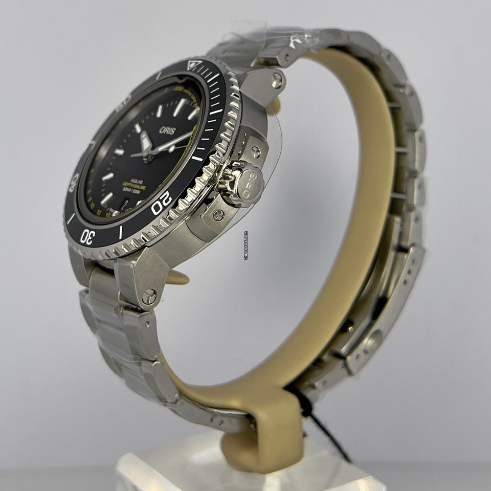 IMG_9081 Oris Aquis Depth Gauge Mens watch Unisex Automatic Steel 01 733 7755 4154-Set MB Replica 5