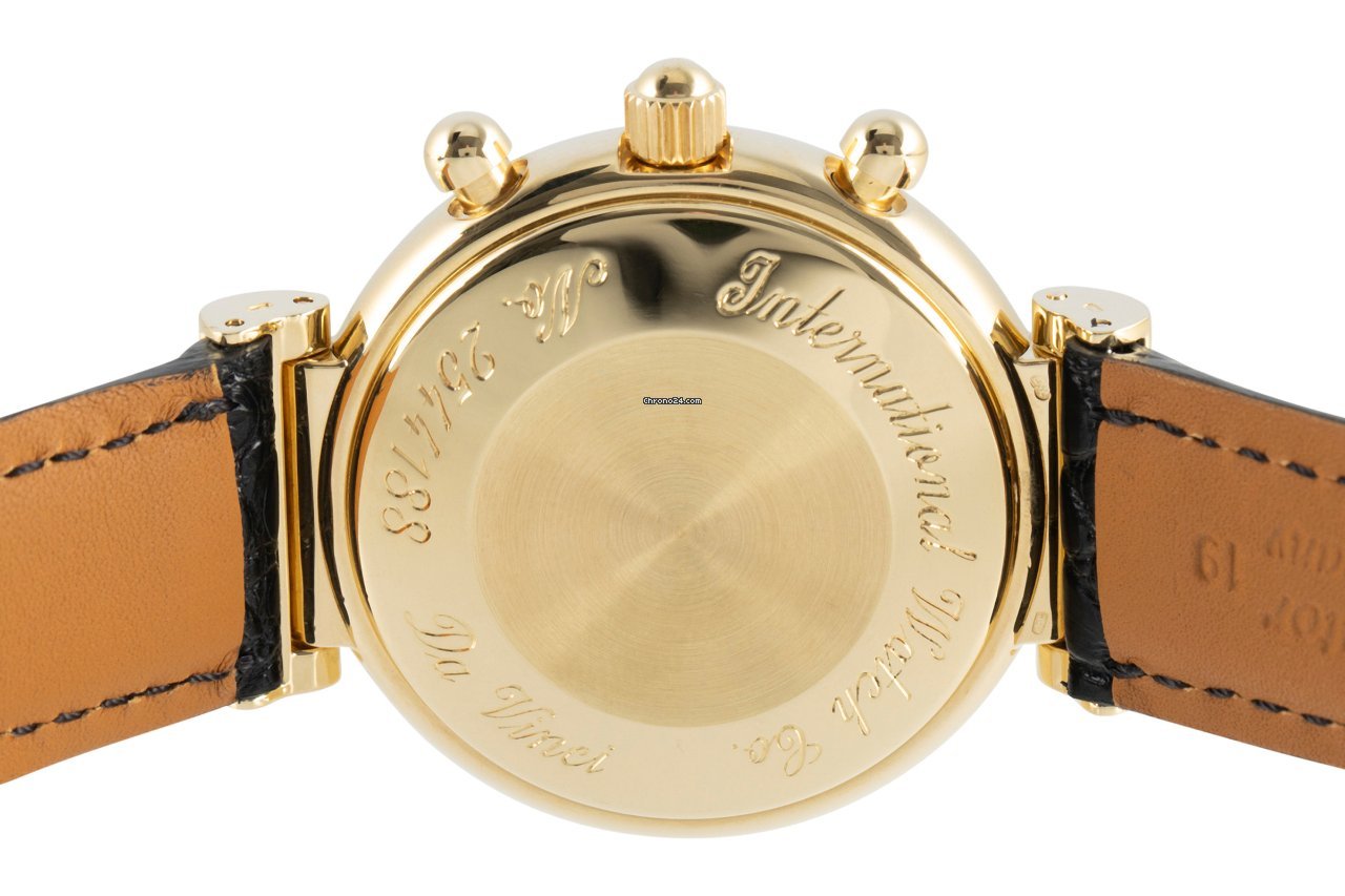 IMG_9081 IWC Da Vinci Perpetual Calendar Mens watch Unisex Automatic Yellow gold 3750 Replica 5