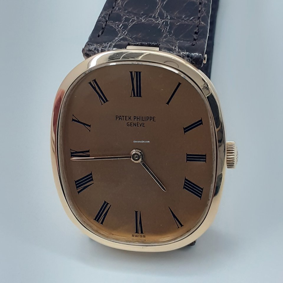 IMG_9081 Patek Philippe Golden Ellipse Mens watch Unisex Manual winding Yellow gold 5206 Replica 5