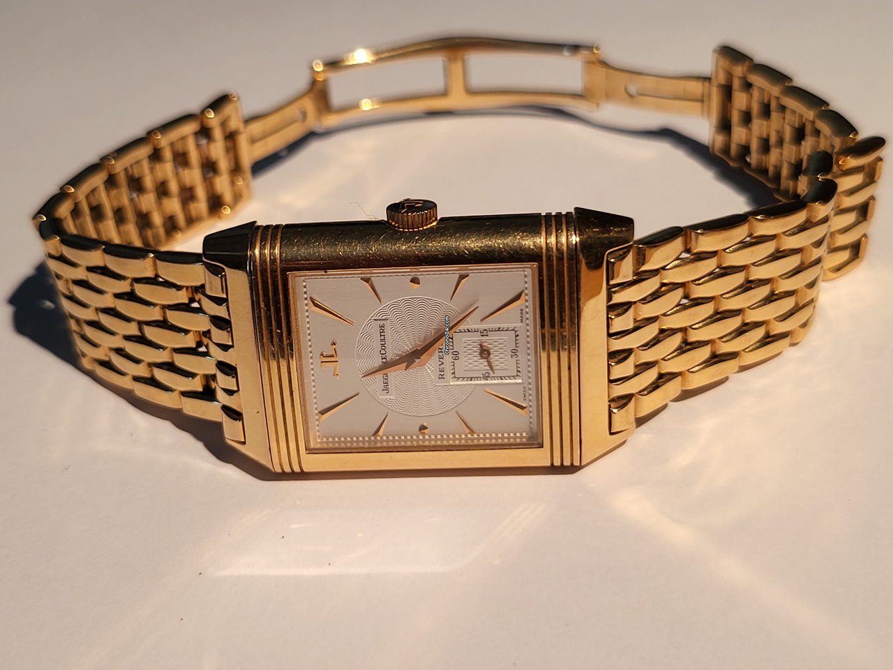 IMG_9081 Jaeger-LeCoultre Reverso Mens watch Unisex Manual winding Red gold 270.2.62 Replica 5