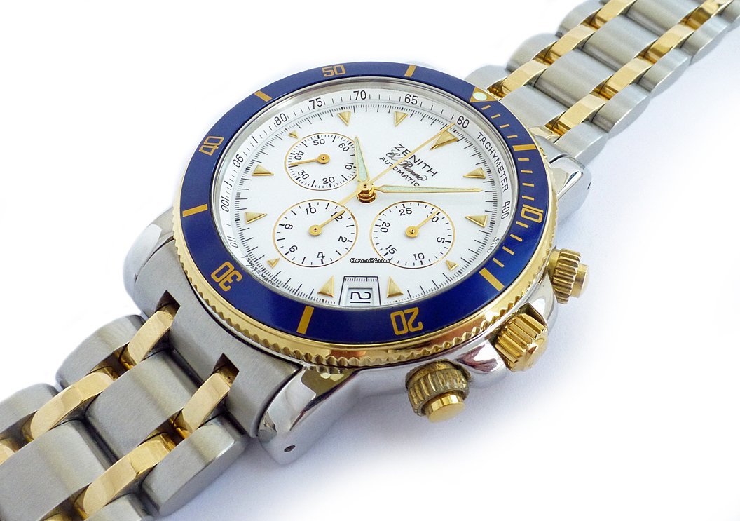 Zenith El Primero Mens watch Unisex Automatic Gold Steel 15 53-0470-400 Replica 5