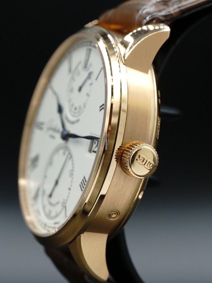 IMG_9081 Glashutte Original Senator Chronometer Mens watch Unisex Manual winding Rose gold 1-58-01-02-05-30 Replica 5