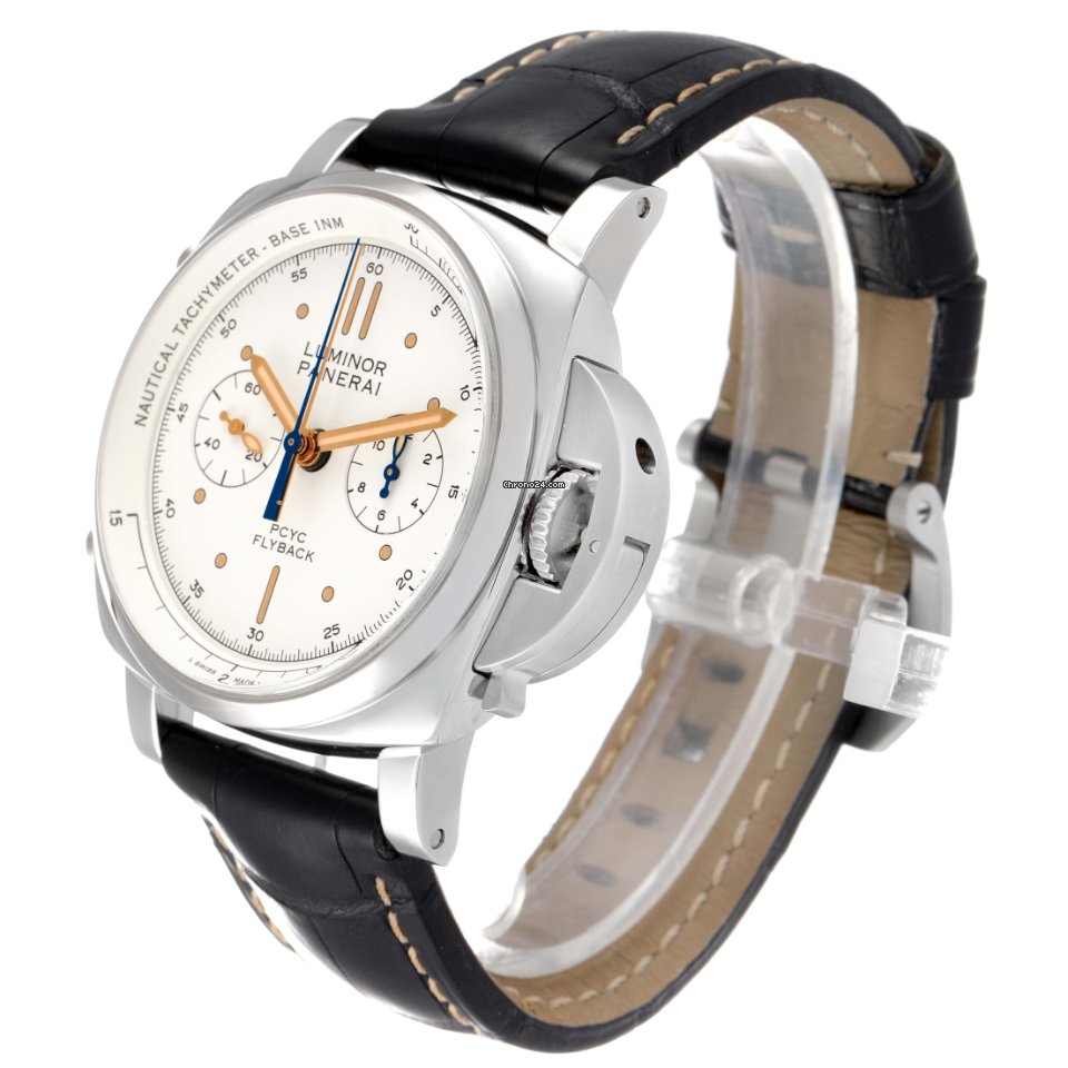 IMG_9081 Panerai Luminor 1950 3 Days Chrono Flyback Mens watch Unisex Automatic Steel PAM00654 Replica 5