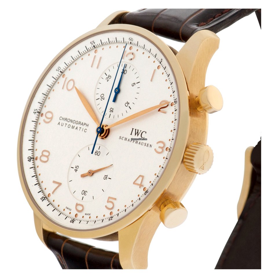 IWC Portuguese Chronograph Mens watch Unisex Automatic Rose gold IW371480 Replica 5