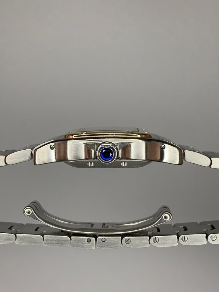 IMG_9081 Cartier Santos Galbee Womens watch Automatic Gold Steel 2423 Replica 5