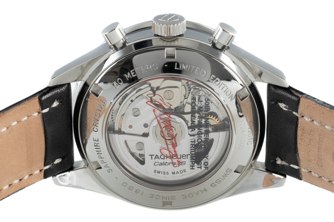 IMG_9081 TAG Heuer Carrera Calibre 16 Mens watch Unisex Automatic Steel CV201C Replica 5