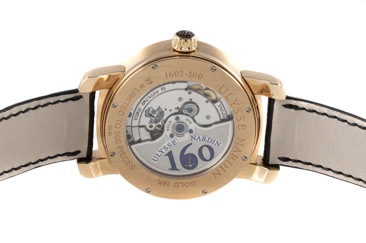 IMG_9081 Ulysse Nardin Mens watch Unisex Automatic Red gold 1602-100 Replica 5