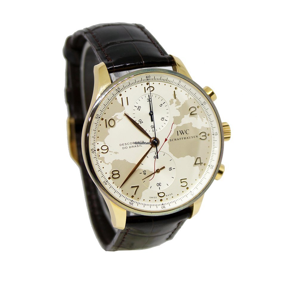 IMG_9081 IWC Portuguese Chronograph Mens watch Unisex Automatic Rose gold IW371408 Replica 5
