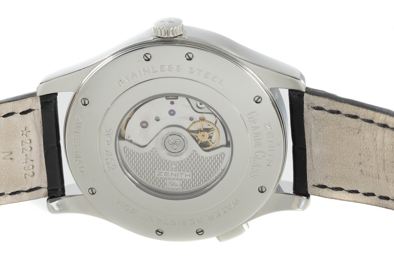 Zenith Elite Dual Time Mens watch Unisex Automatic Steel 030520683 Replica 5