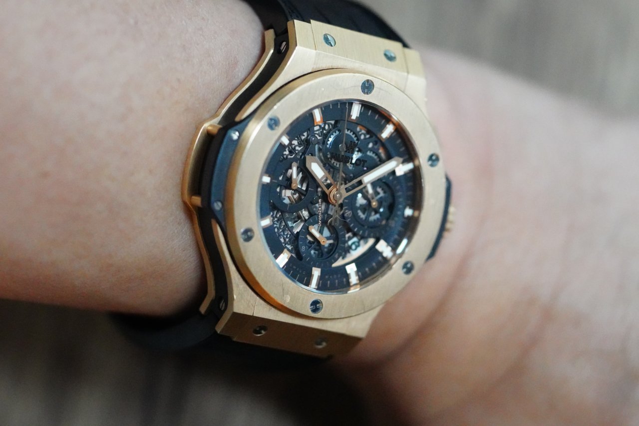 IMG_9081 Hublot Big Bang Aero Bang Mens watch Unisex Automatic Rose gold 311.PX.1180.GR Replica 5