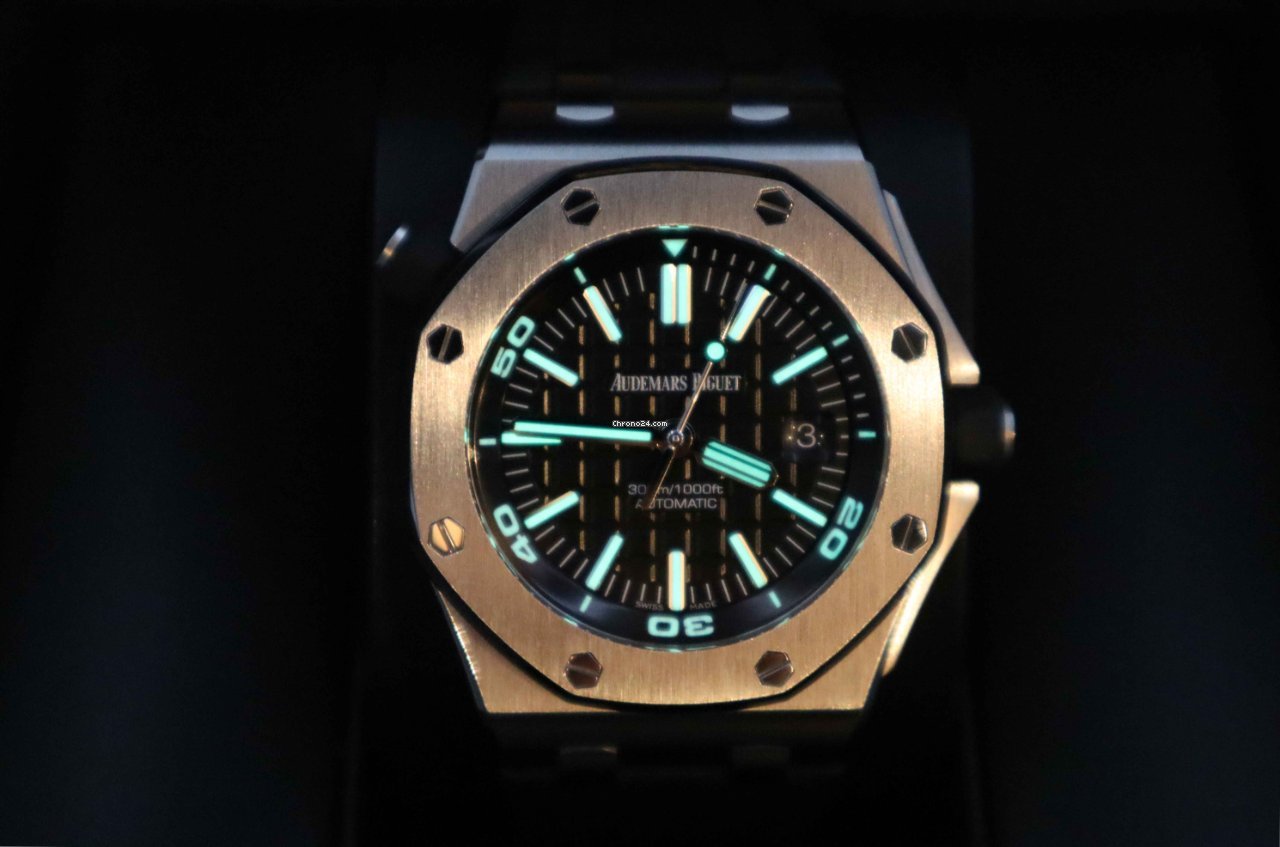 IMG_9081 Audemars Piguet Royal Oak Offshore Diver Mens watch Unisex Automatic Steel 15710ST.OO.A002CA.01 Replica 5