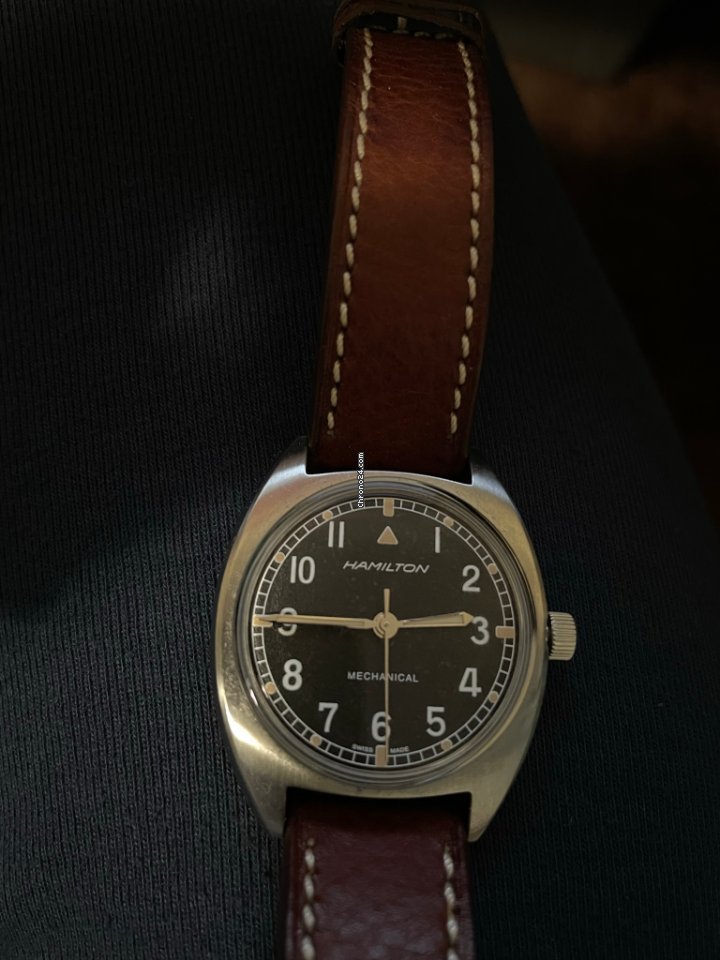 IMG_9081 Hamilton Khaki Pilot Pioneer Mens watch Unisex Manual winding Steel H76419931 Replica 5