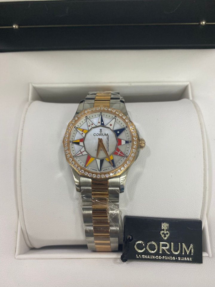 Corum Admirals Cup Womens watch Automatic Gold Steel 400.100.29 V200 BL12 Replica 5