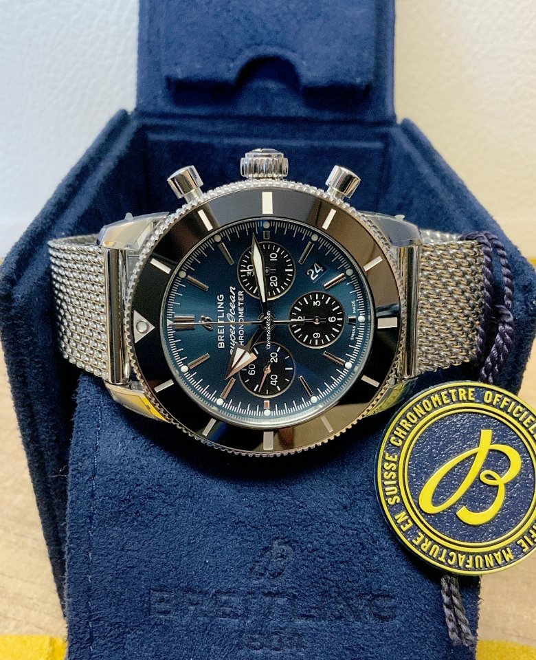IMG_9081 Breitling Superocean Heritage Chronograph Mens watch Unisex Automatic Steel AB0162121C1A1 Replica 5