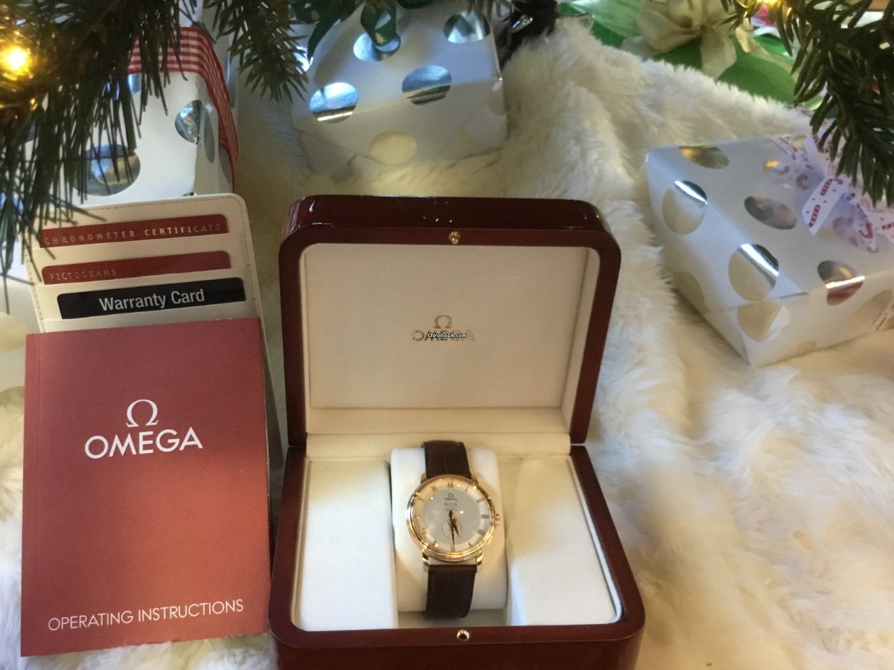 IMG_9081 Omega De Ville Prestige Mens watch Unisex Automatic Rose gold 4614.30.02 Replica 5