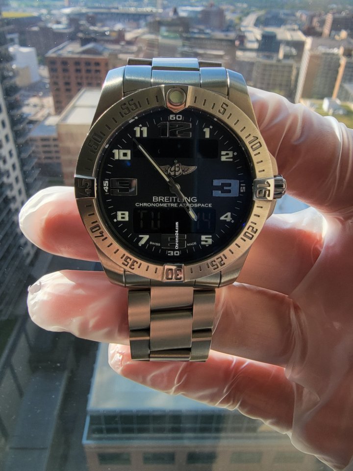 IMG_9081 Breitling Aerospace EVO Mens watch Unisex Quartz Titanium E7936310 BC27 Replica 5