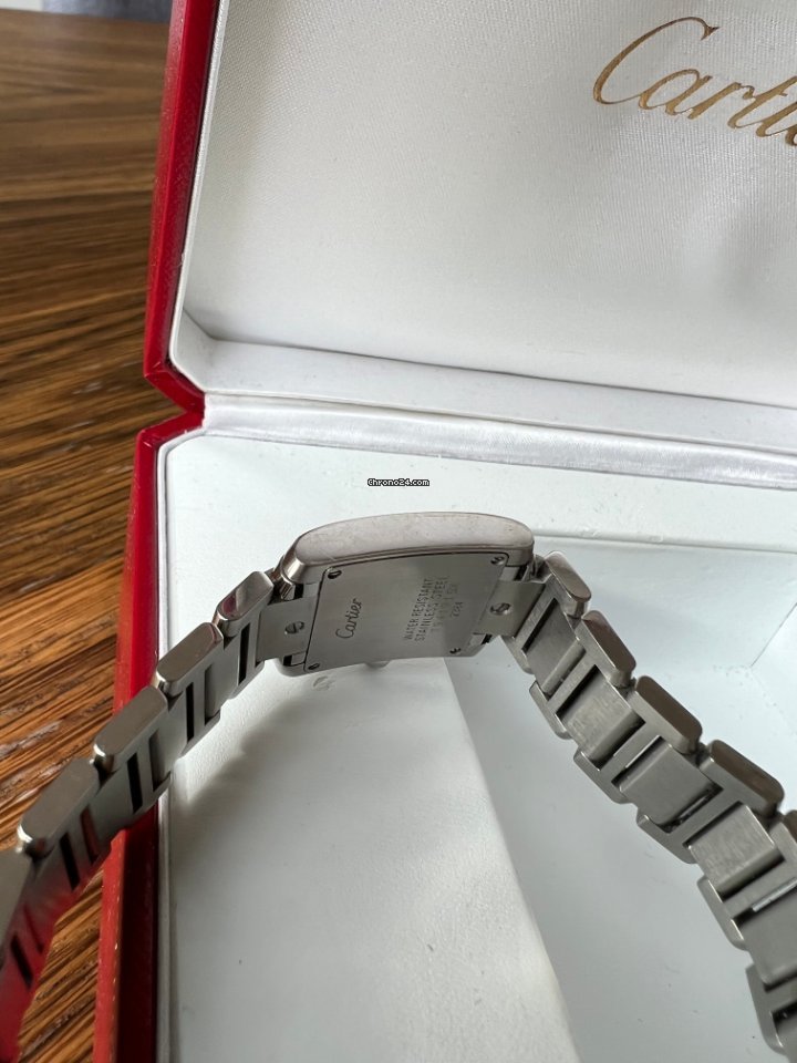 IMG_9081 Cartier Tank Francaise Womens watch Quartz Steel 2384 Replica 5