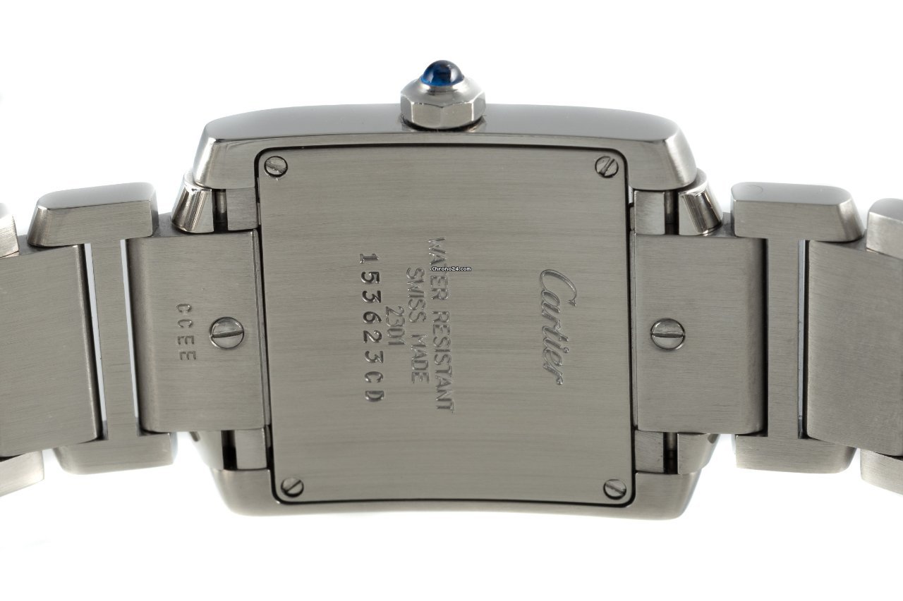 IMG_9081 Cartier Tank Francaise Womens watch Quartz Steel 2301 Replica 5