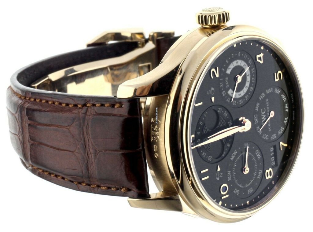 IMG_9081 IWC Portuguese Perpetual Calendar Mens watch Unisex Automatic Rose gold IW5032-02 Replica 5