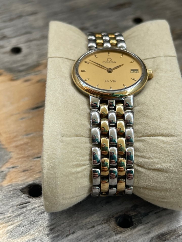 Omega De Ville Womens watch Quartz Gold Steel 796.2379 Replica 5