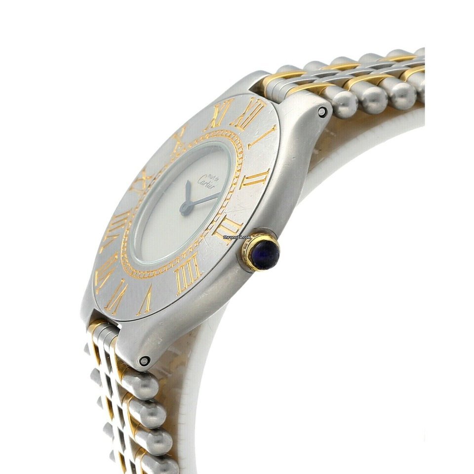 IMG_9081 Cartier 21 Must de Cartier Womens watch Quartz Steel 21 Replica 5