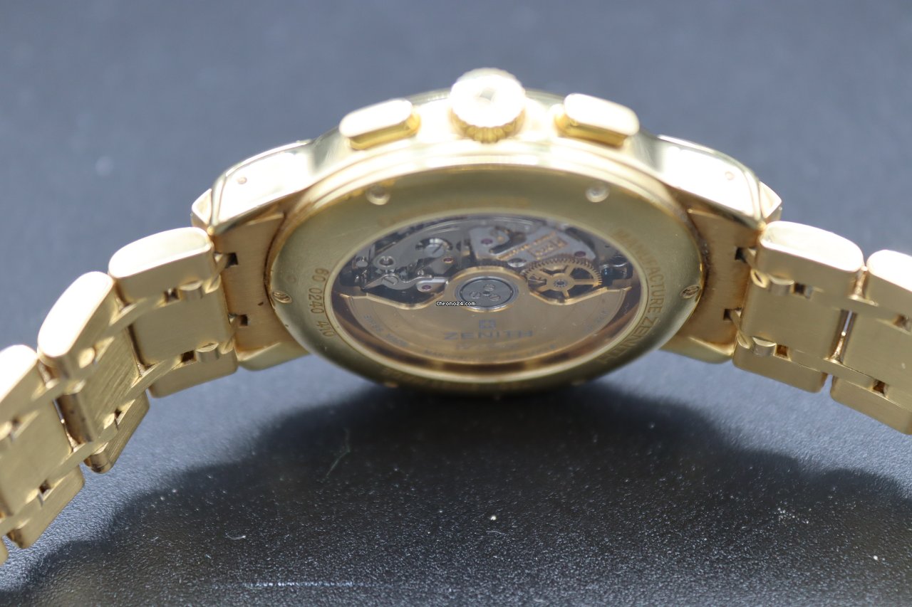 IMG_9081 Zenith El Primero Chronomaster Mens watch Unisex Automatic Yellow gold 60.0240.410 Replica 5