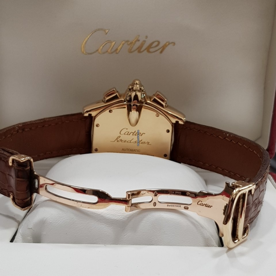 Cartier Roadster Mens watch Unisex Automatic Yellow gold 2619 Replica 5