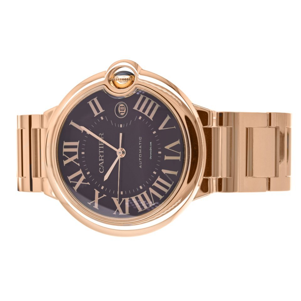 IMG_9081 Cartier Ballon Bleu 42mm Mens watch Unisex Automatic Rose gold W6920036 2999 Replica 5