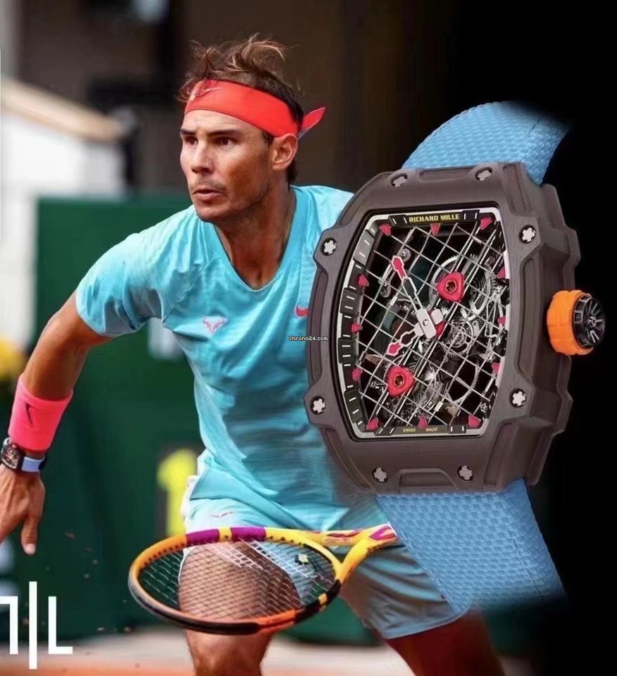 IMG_9081 Richard Mille RM 027 Mens watch Unisex Automatic Richard Mille Rafael Nadal RM 27-04 Tourbillon TitaCarb Limited to 50pcs Worldwide Replica 5