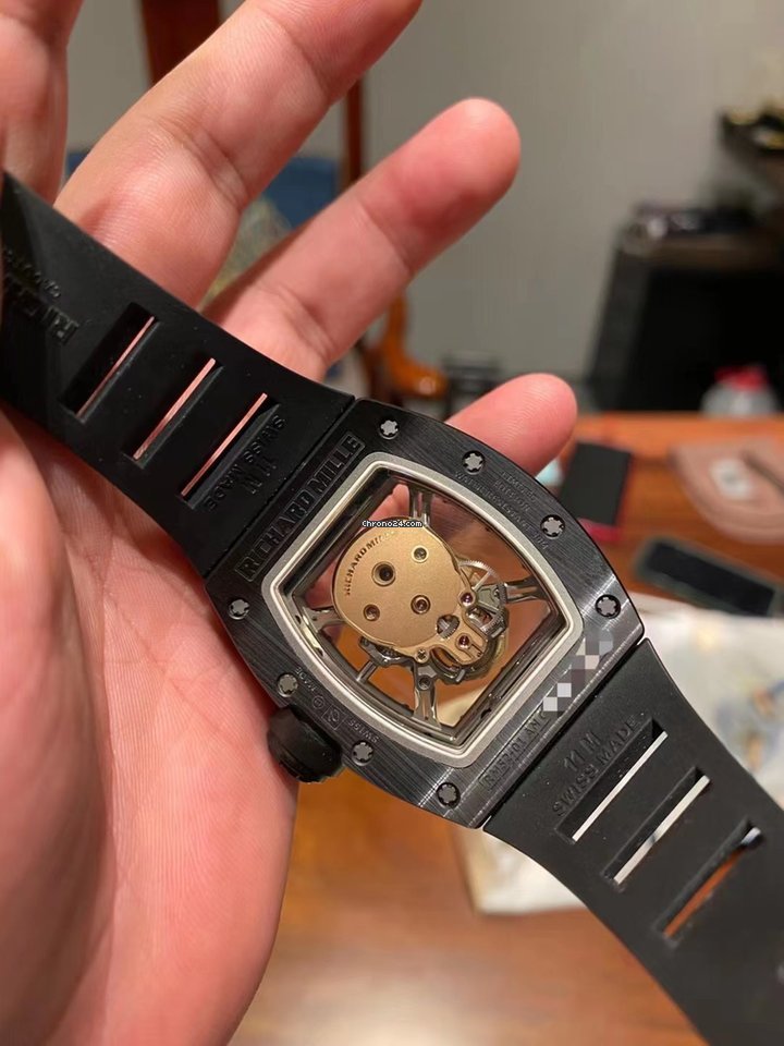 IMG_9081 Richard Mille RM 052 Mens watch Unisex Titanium Richard Mille RM052 Black Replica 5