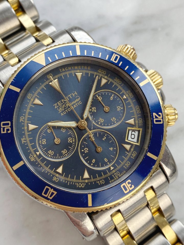 IMG_9081 Zenith El Primero Chronograph Mens watch Unisex Automatic Yellow gold 530370400 Replica 5