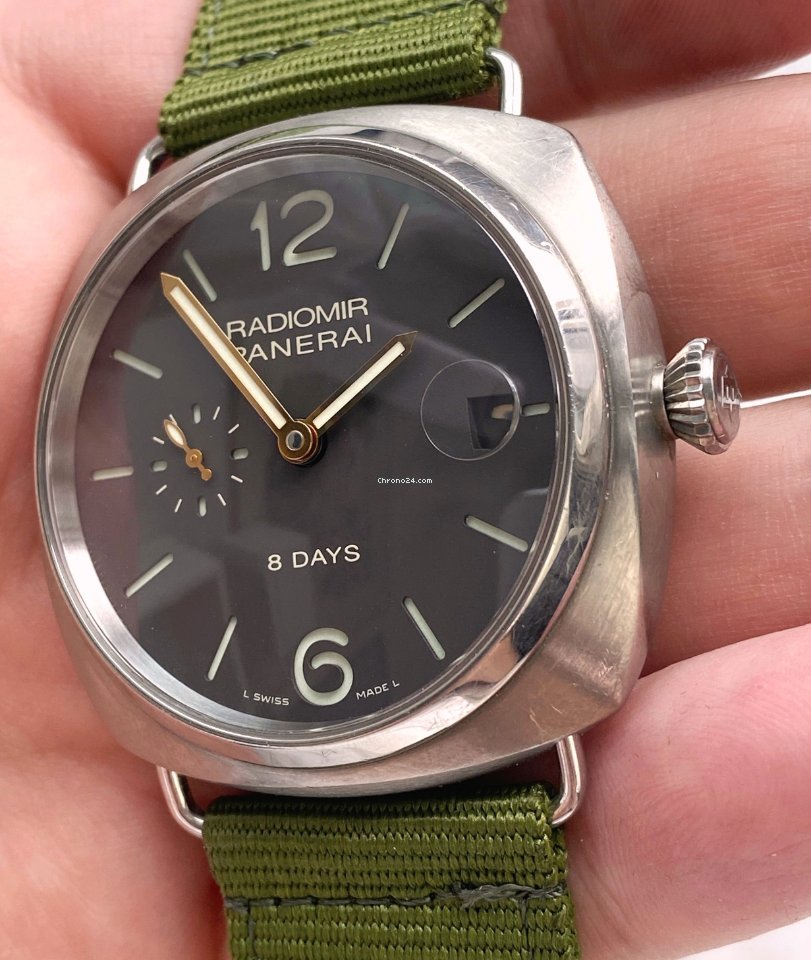IMG_9081 Panerai Radiomir 8 Days Mens watch Unisex Manual winding Titanium 00346 Replica 5