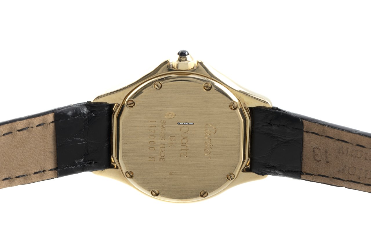IMG_9081 Cartier Cougar Womens watch Quartz Yellow gold 117000R Replica 5