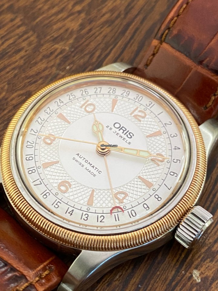 IMG_9081 Oris Big Crown Pointer Date Mens watch Unisex Automatic Gold Steel 7543 Replica 5