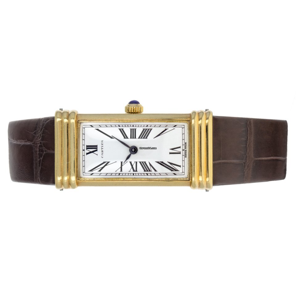 Cartier Tank Mens watch Unisex Manual winding Yellow gold 864 Replica 5