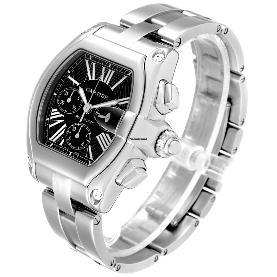 IMG_9081 Cartier Roadster Mens watch Unisex Automatic Steel W62020X6 Replica 5