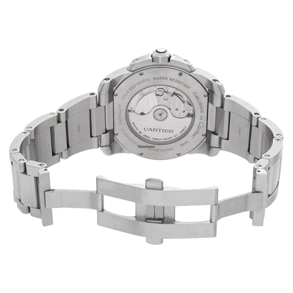 IMG_9081 Cartier Calibre de Cartier Mens watch Unisex Automatic Steel W7100016 Replica 5