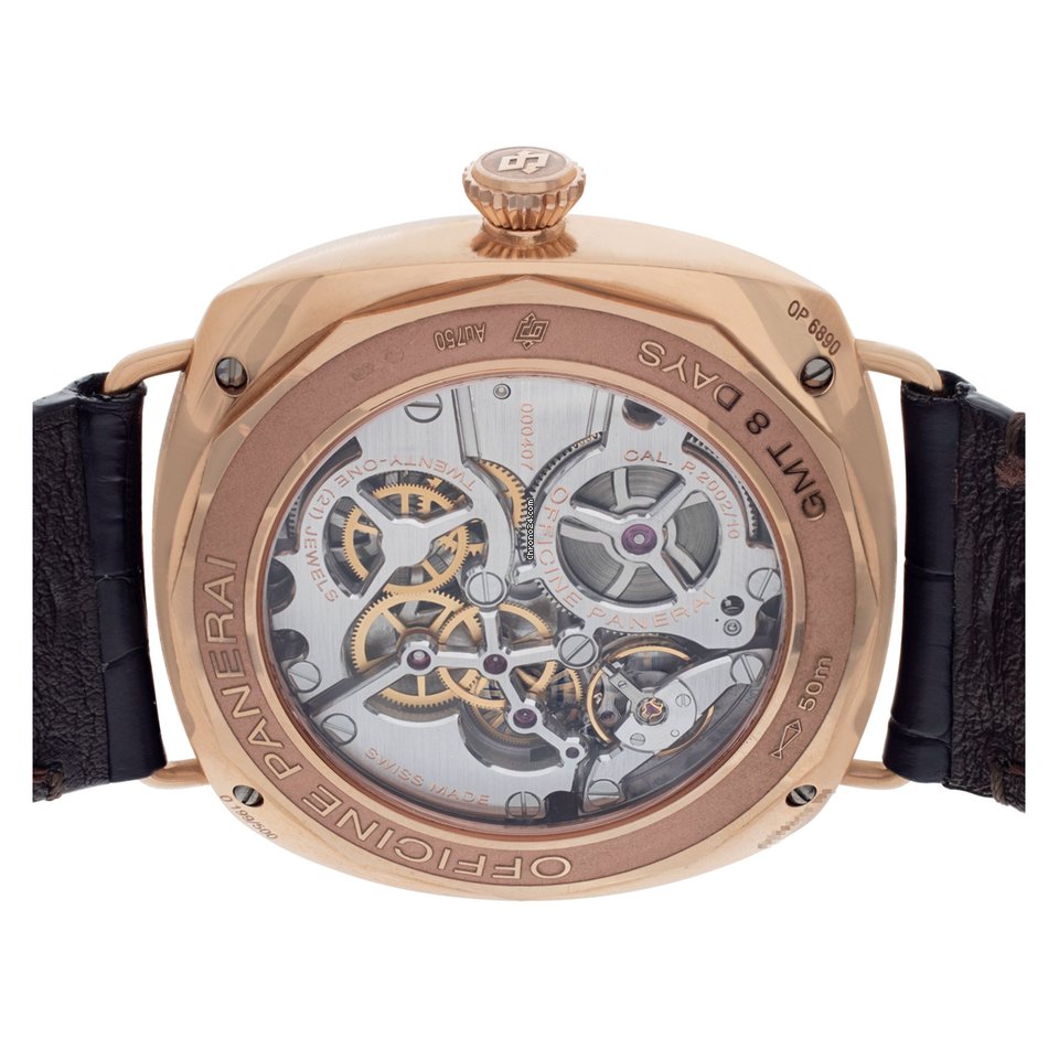 Panerai Special Editions Mens watch Unisex Manual winding Rose gold PAM395 Replica 5