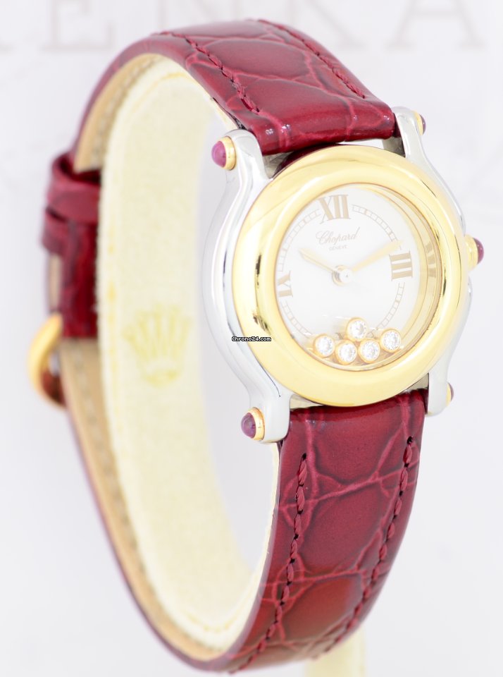 IMG_9081 Chopard Happy Sport Womens watch Quartz Gold Steel 27 8246-21 Replica 5