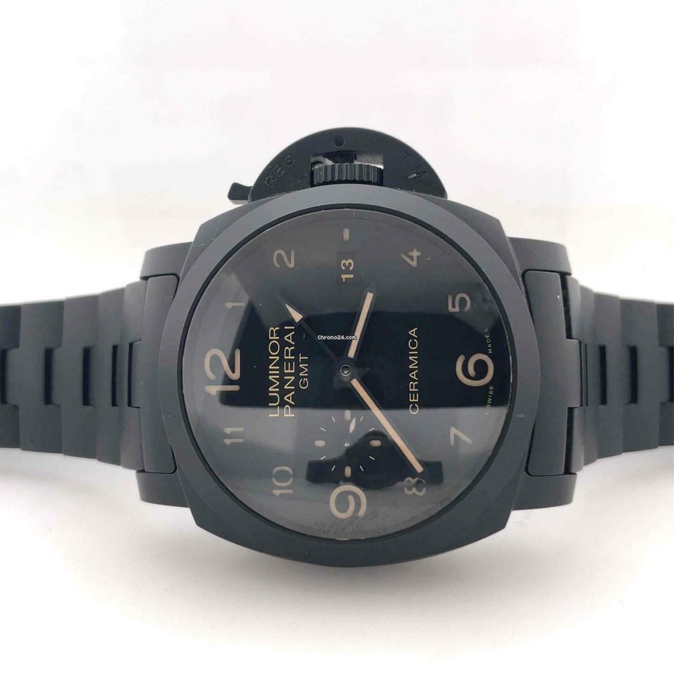 IMG_9081 Panerai Luminor 1950 3 Days GMT Automatic Automatic Ceramic PAM00438 Replica 5