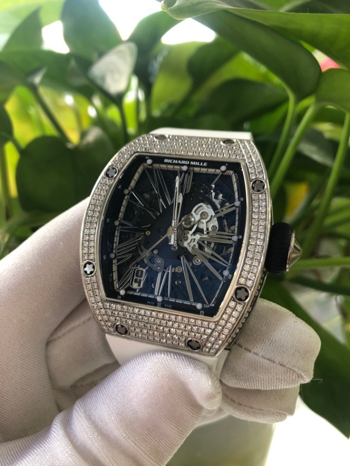 IMG_9081 Richard Mille Mens watch Unisex Automatic White gold RM 023 Replica 5