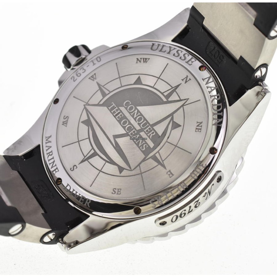 IMG_9081 Ulysse Nardin Diver Chronometer Mens watch Unisex Automatic Steel 263-10 Replica 5