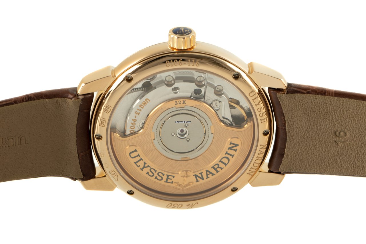 IMG_9081 Ulysse Nardin Classico Womens watch Automatic Yellow gold 8106-116 Replica 5